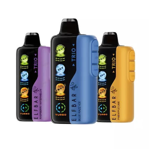 3 Pod Descartável Trio 40K - 40000 puffs | Elf Bar Blue Ice